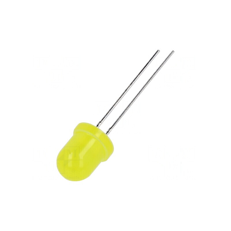LED galben 8mm 250-600mcd 45° 2 Nr.term: 1,7-2,6VDC -40-85°C | Electronic-mag.ro | Componente Electronice