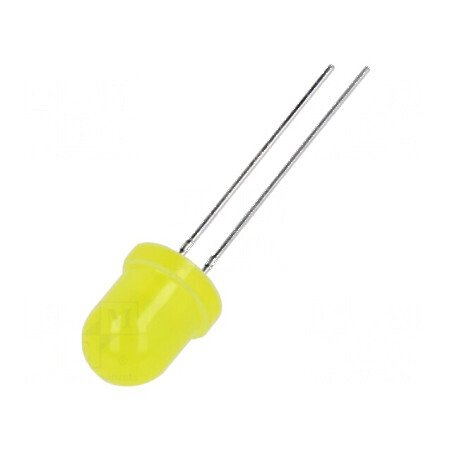 LED galben 8mm 250-600mcd 45° 2 Nr.term: 1,7-2,6VDC -40-85°C | Electronic-mag.ro | Componente Electronice