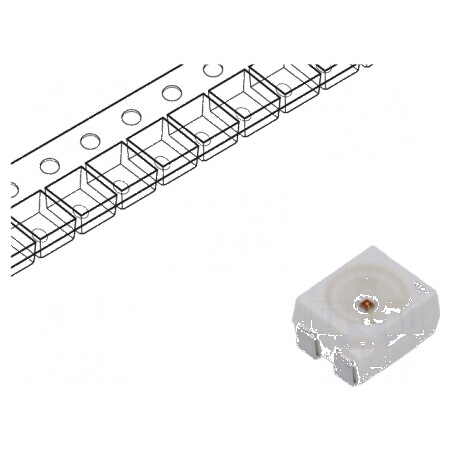 LED SMD PLCC4 roșie 4,8-9,53lm 1400-3550mcd 3x3,4x2,1mm 120° | Electronic-mag.ro | Componente Electronice
