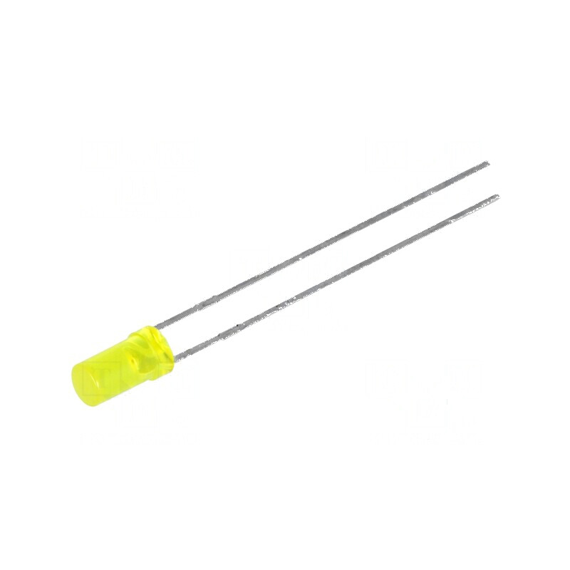 LED 3mm galben 1÷4mcd 100° plat, Nr.term: 2 | Electronic-mag.ro | Componente Electronice