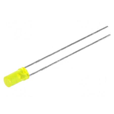 LED 3mm galben 1÷4mcd 100° plat, Nr.term: 2 | Electronic-mag.ro | Componente Electronice