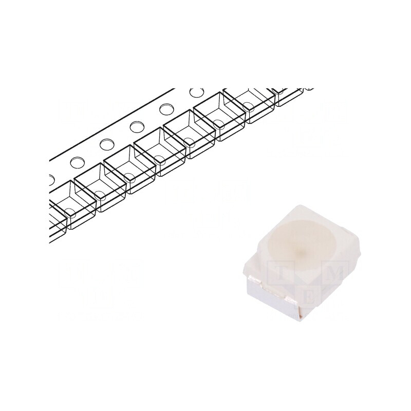 LED SMD 3528 PLCC2 Verde 355-1120mcd 3.5x2.8x1.9mm 120° 20mA | Electronic-mag.ro | Componente Electronice