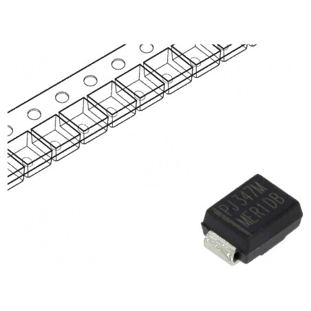 Diodă redresoare SMD 200V 1A 35ns SMB Ufmax 0,95V Ifsm 35A | Electronic-mag.ro | Componente Electronice