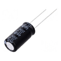 Condensator electrolitic THT 22uF 200VDC Ø10x20mm 5mm | Electronic-mag.ro | Componente Electronice