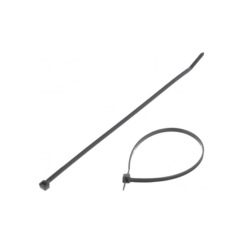 Colier de strângere poliamidă negru L: 203mm W: 3,6mm 178N | Electronic-mag.ro | Componente Electronice