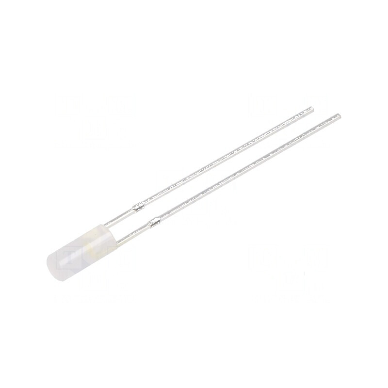 LED 3mm Alb Cald 500-750mcd 110° Plat 102mW | Electronic-mag.ro | Componente Electronice