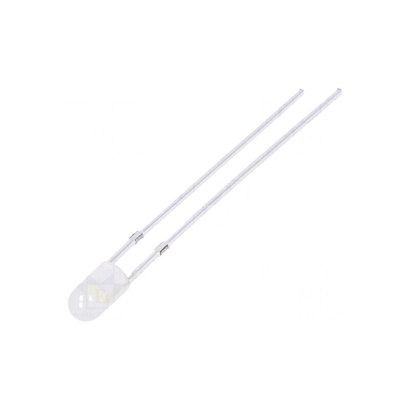 LED 3mm alb rece 750-1120mcd 30° convex | Electronic-mag.ro | Componente Electronice