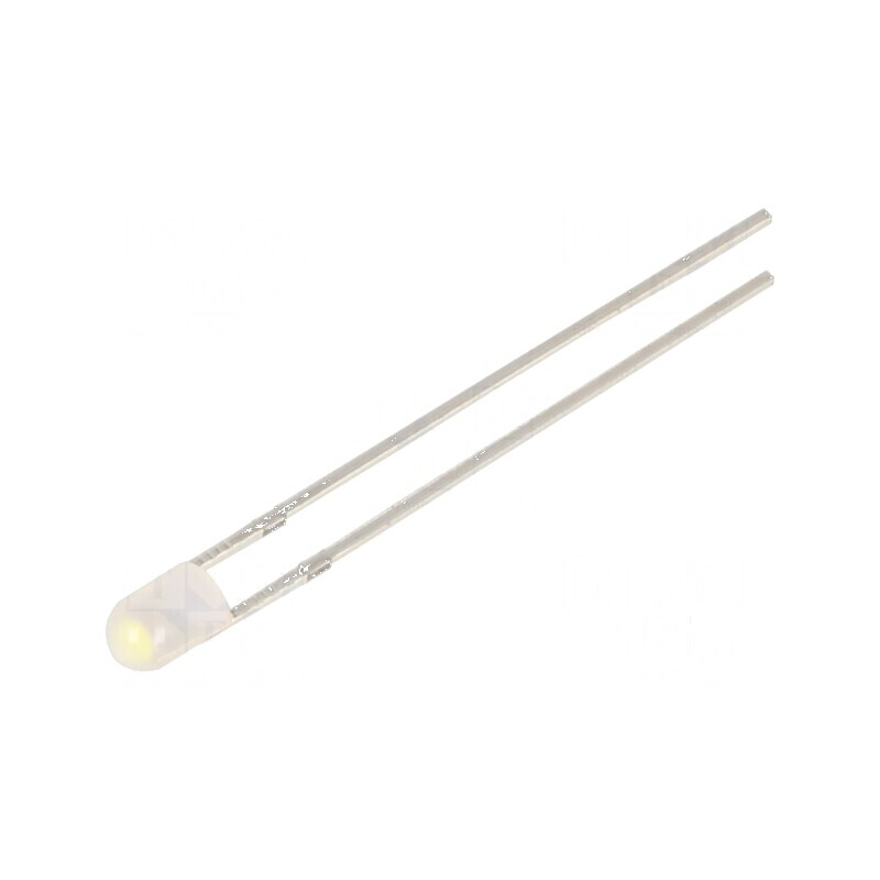 LED 3mm Alb Rece 500-750mcd 120° Convex 102mW | Electronic-mag.ro | Componente Electronice
