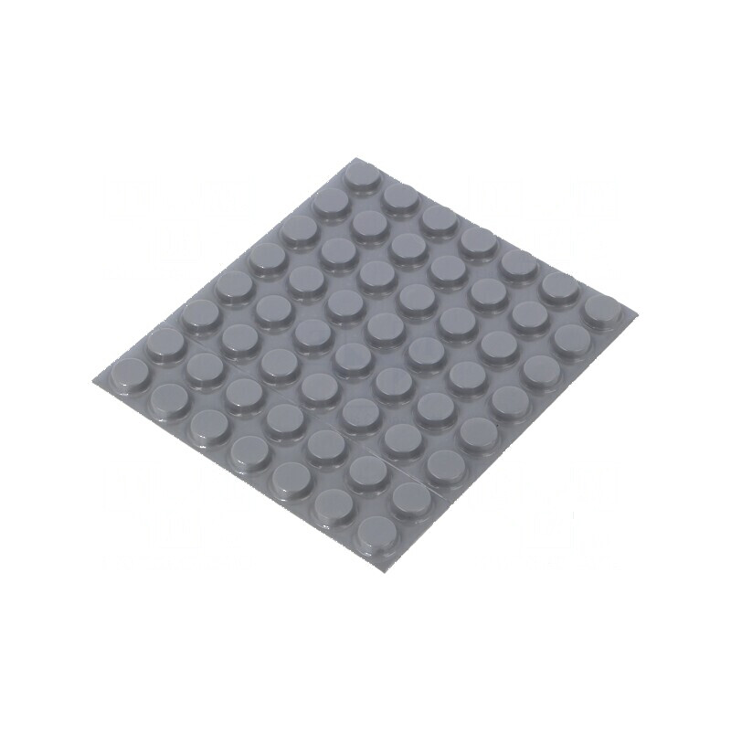 Picioruş autoadeziv gri poliuretan H: 3,6mm Duritate Shore 70 | Electronic-mag.ro | Componente Electronice