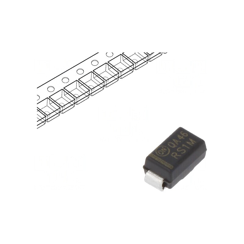Diodă redresoare SMD 1kV 1A 500ns DO214AC SMA Ufmax 1,3V | Electronic-mag.ro | Componente Electronice