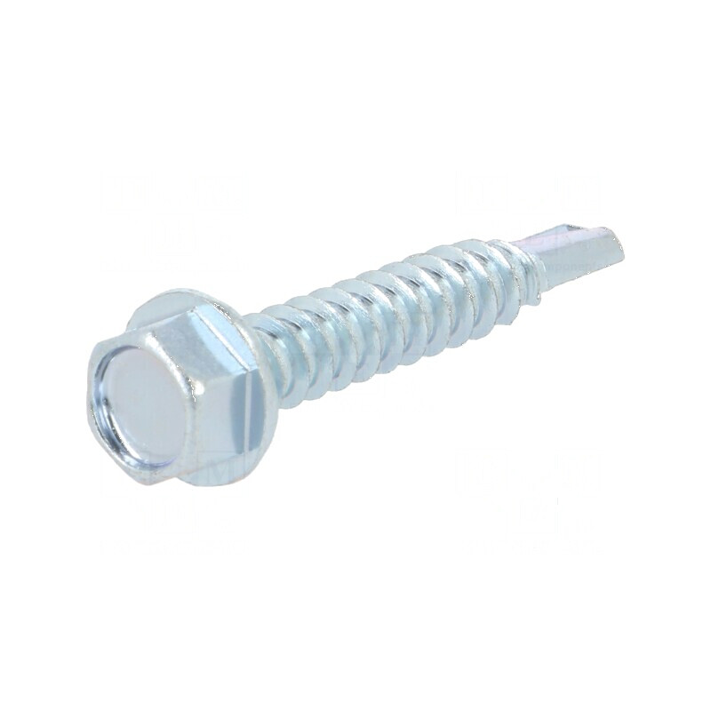 Şurub metalic cu flanşă 5,5x32, cap hexagonal 8mm, oţel călit | Electronic-mag.ro | Componente Electronice