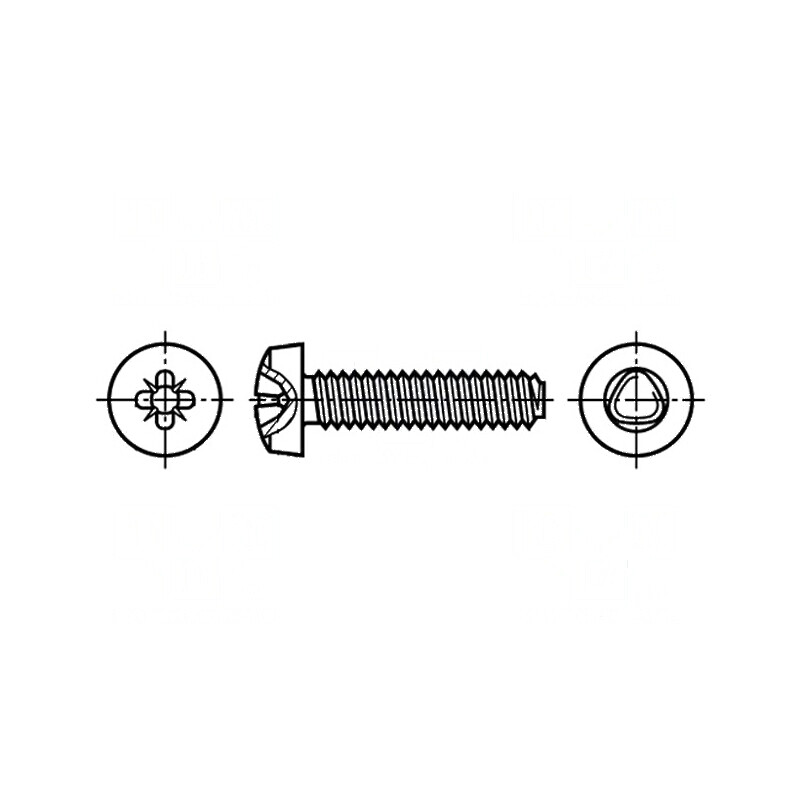 Şurub metal 5x20 Cap rotund Pozidriv PZ2 oţel călit | Electronic-mag.ro | Componente Electronice