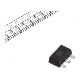 Tranzistor NPN bipolar 80V 1A 1W SOT89 | Electronic-mag.ro | Componente Electronice
