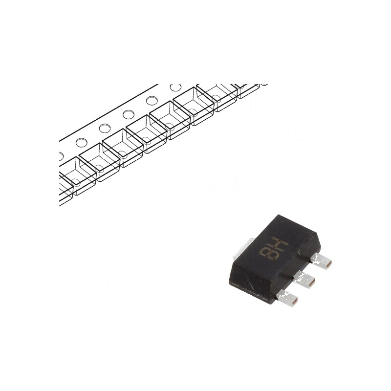 Tranzistor NPN bipolar 80V 1A 1W SOT89 | Electronic-mag.ro | Componente Electronice