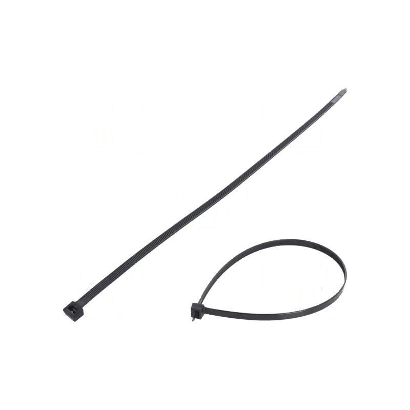 Colier de strângere poliamidă 380mm x 7,6mm 533N negru | Electronic-mag.ro | Componente Electronice