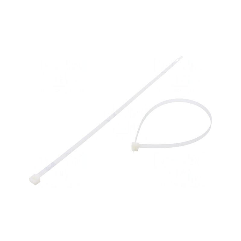 Colier strângere poliamidă 380mm 7,6mm 533N naturală | Electronic-mag.ro | Componente Electronice