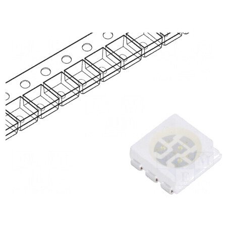 LED SMD 5050 Verde 12lm 3500-4500mcd 5,4x5x1,5mm 120° | Electronic-mag.ro | Componente Electronice