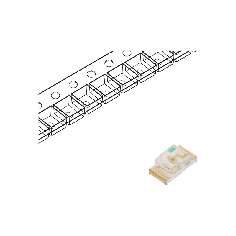 LED SMD 1206 galben 120-200mcd 3,2x1,6x1,1mm 140° 20mA 75mW | Electronic-mag.ro | Componente Electronice