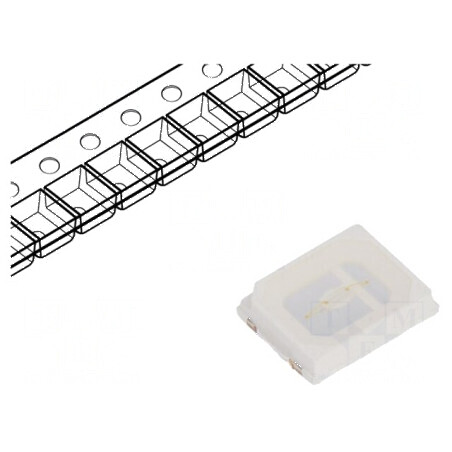 LED SMD 2835 Albastru PLCC2 2500-3000mcd 3,5x2,8x0,8mm 120° | Electronic-mag.ro | Componente Electronice