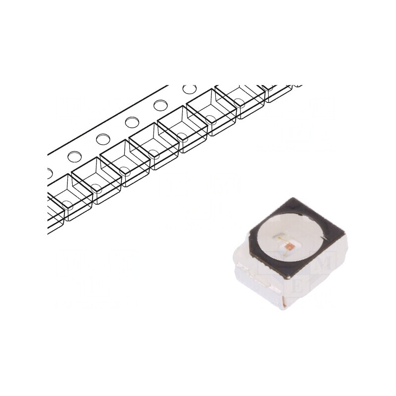 LED SMD 3528 Galben PLCC2 900-1800mcd 3,5x2,8x1,9mm 120° | Electronic-mag.ro | Componente Electronice