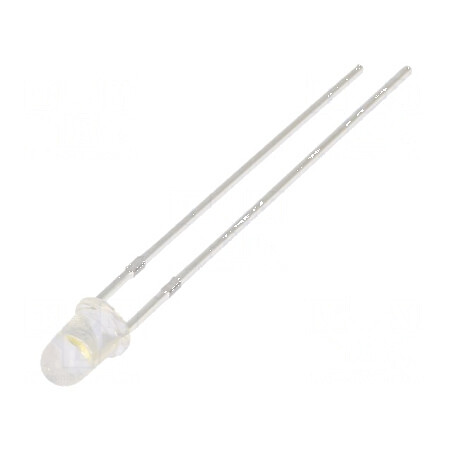 LED 3mm alb cald 1560-2180mcd 70° convex | Electronic-mag.ro | Componente Electronice
