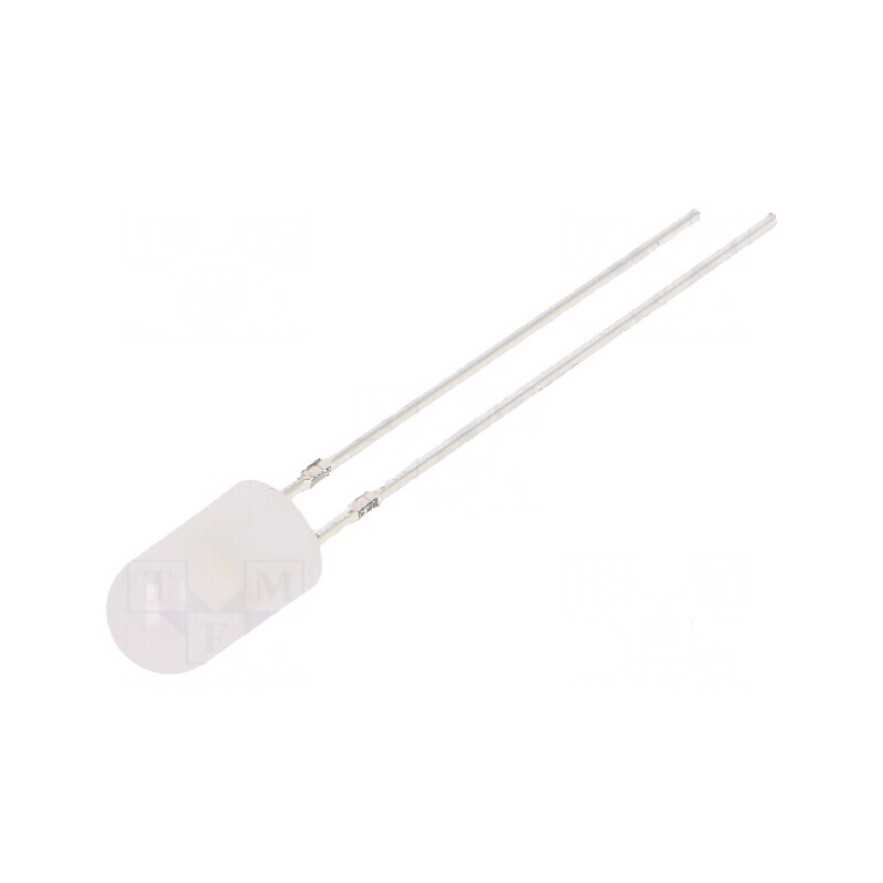 LED 5mm alb cald 500-750mcd 30° convex | Electronic-mag.ro | Componente Electronice