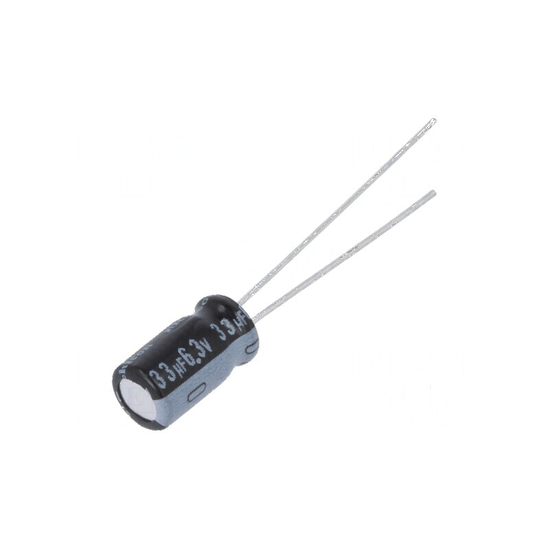Condensator electrolitic THT 33uF 6.3VDC Ø5x9mm 2mm Raster | Electronic-mag.ro | Componente Electronice