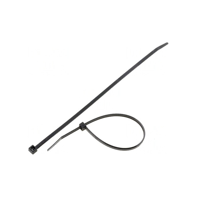 Colier de strângere poliamidă 190mm negru 135N | Electronic-mag.ro | Componente Electronice