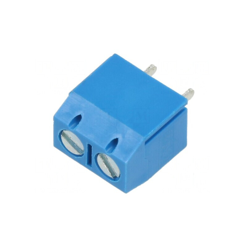 Regletă de conexiuni pentru PCB 90° 5mm, 2 borne | Electronic-mag.ro | Componente Electronice