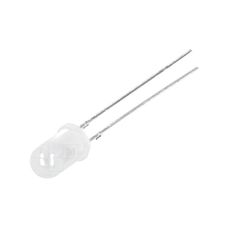 LED 5mm alb rece 1120-1560mcd 30° convex | Electronic-mag.ro | Componente Electronice