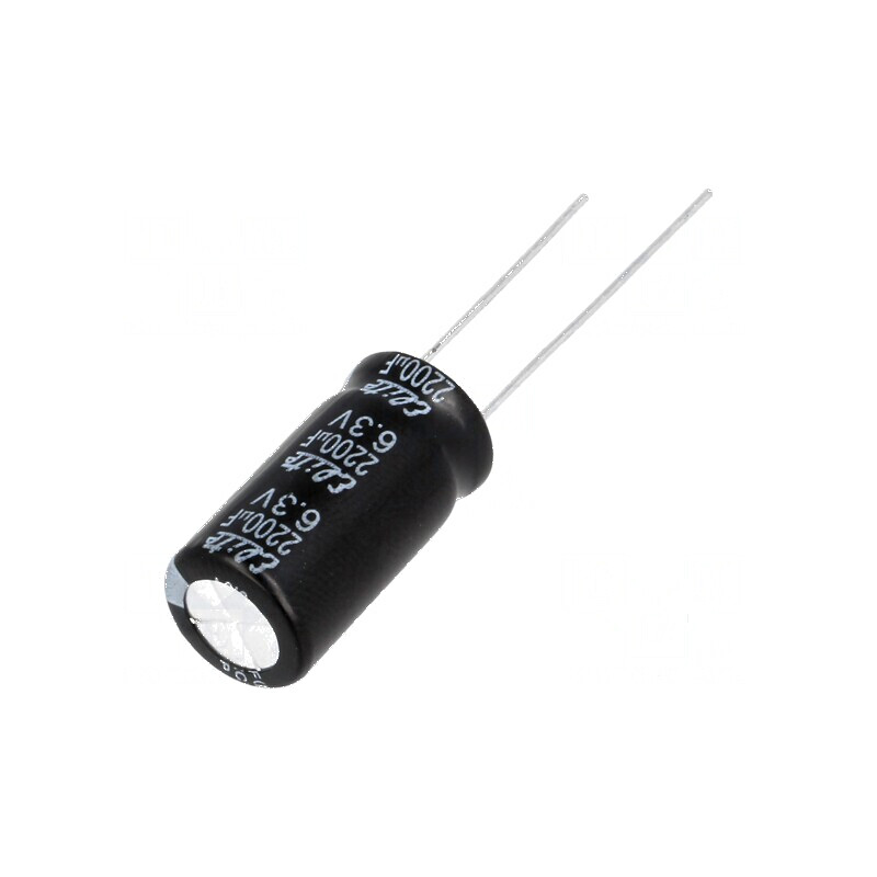 Condensator electrolitic THT 2200uF 6,3VDC Ø10x20mm ±20% | Electronic-mag.ro | Componente Electronice