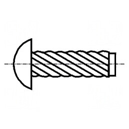 Nit cu șurub oțel inoxidabil A2 2,89mm x 6,35mm | Electronic-mag.ro | Componente Electronice
