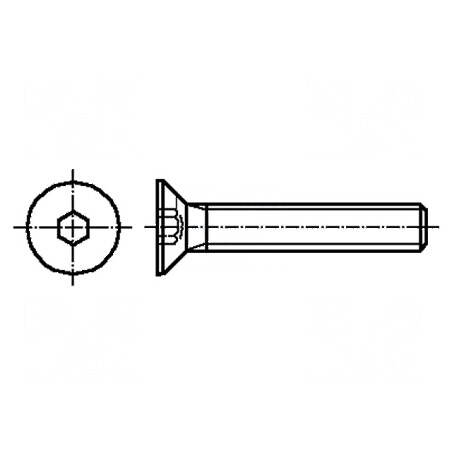 Şurub îngropat M4x30mm imbus HEX 2,5mm oţel zincat | Electronic-mag.ro | Componente Electronice