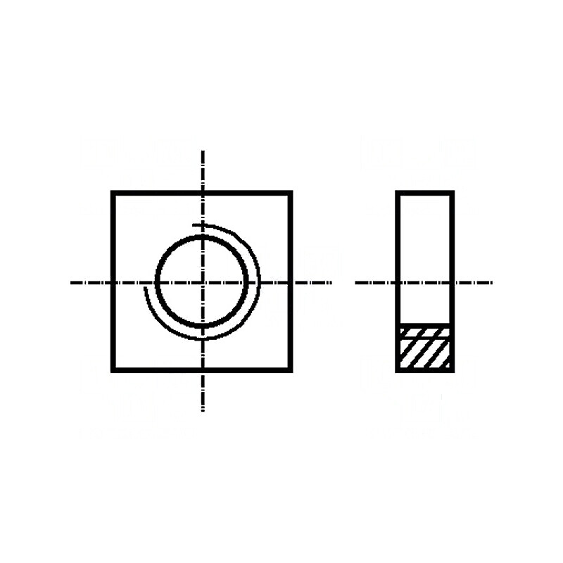 Piuliță pătrată M6 din oțel inoxidabil A2, BN 3525, DIN 562 | Electronic-mag.ro | Componente Electronice