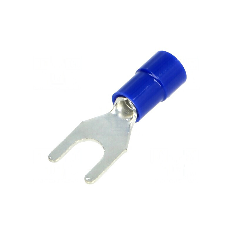 Furcă M5 Ø 5,2mm pentru cablu 1,5÷2,5mm2 izolată | Electronic-mag.ro | Componente Electronice