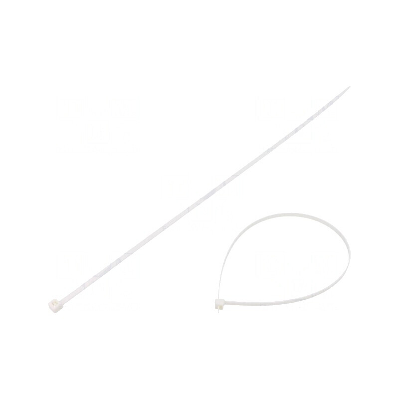 Colier de strângere poliamidă 380mm alb 230N | Electronic-mag.ro | Componente Electronice