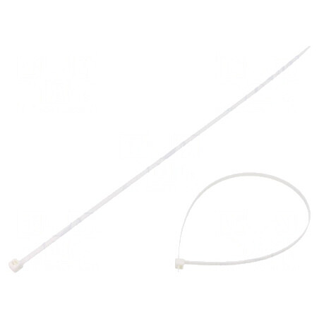 Colier de strângere poliamidă 380mm alb 230N | Electronic-mag.ro | Componente Electronice