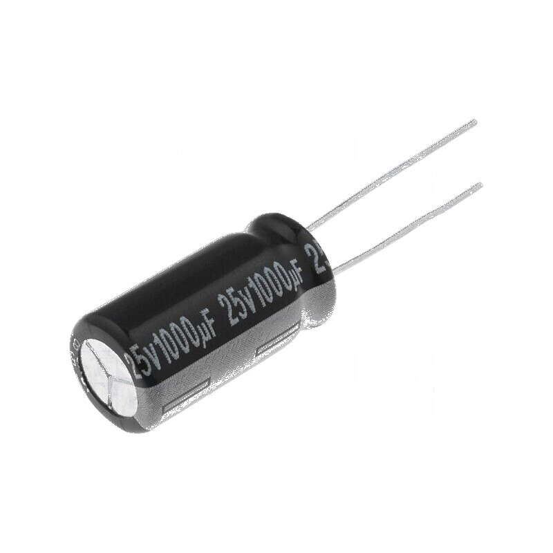 Condensator electrolitic THT 1000uF 25V Ø10x20mm ±10% | Electronic-mag.ro | Componente Electronice