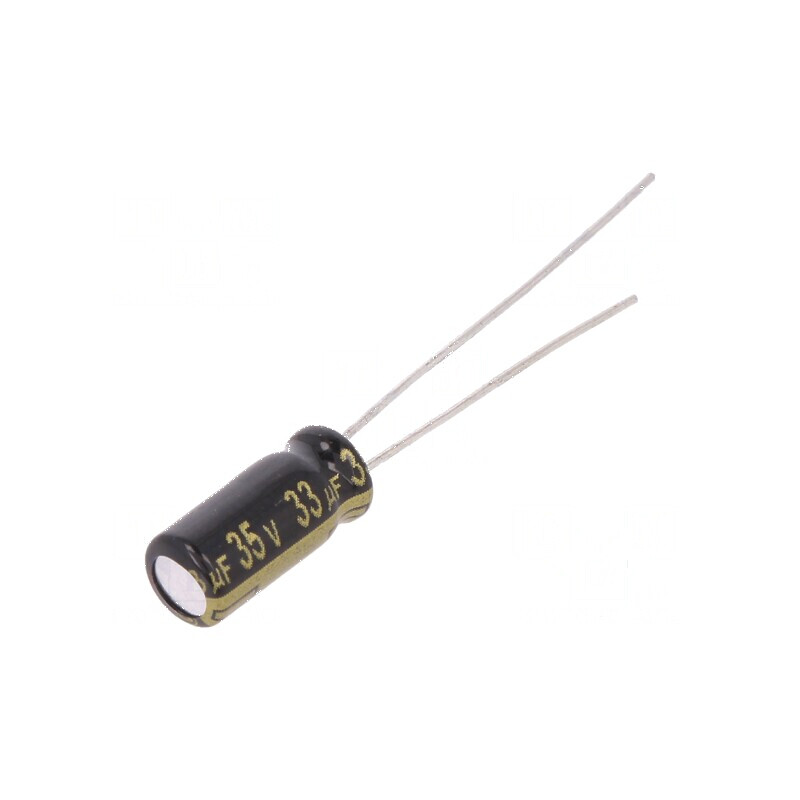 Condensator electrolitic low ESR THT 33uF 35VDC Ø5x11mm ±20% | Electronic-mag.ro | Componente Electronice