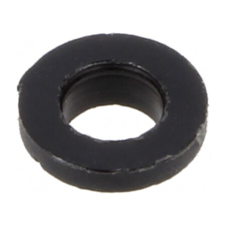 Şaibă rotundă poliamidă neagră D3,38-3,48mm h0,79mm | Electronic-mag.ro | Componente Electronice
