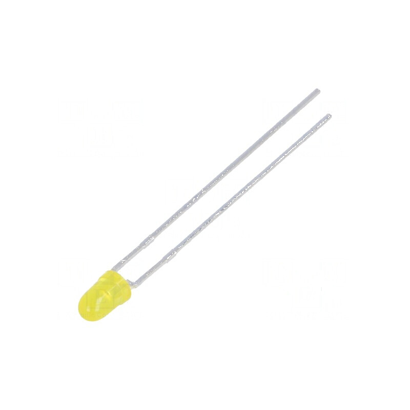 LED galben 3mm 70÷150mcd 40° convex 2÷2,5VDC | Electronic-mag.ro | Componente Electronice