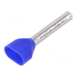Vârf tub de capăt izolată dublă cupru 2,5mm² 18mm cositorit | Electronic-mag.ro | Componente Electronice