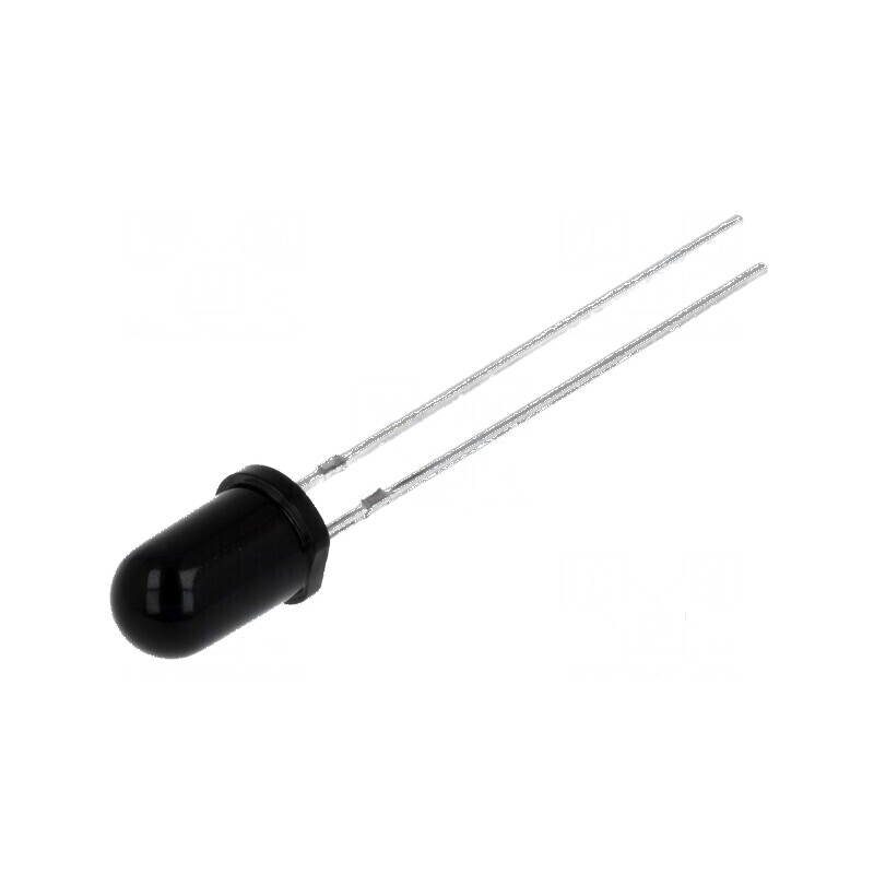 Fotodiodă IR PIN 5mm THT 940nm convexă neagră | Electronic-mag.ro | Componente Electronice