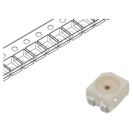 LED SMD PLCC4 portocalie 6,06-15,15lm 1800-5600mcd 120° 50mA | Electronic-mag.ro | Componente Electronice