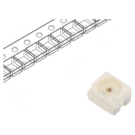 LED SMD PLCC4 roșie 4,8-12,08lm 1400-4500mcd 3x3,4x2,1mm | Electronic-mag.ro | Componente Electronice