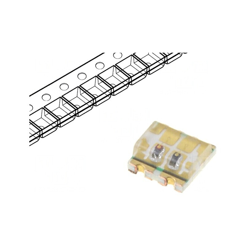 LED SMD 0603 roșie/verde 1,6x1,5x0,65mm 120° 5mA - Lumină LED | Electronic-mag.ro | Componente Electronice LED SMD 0603 roșie/verde 1,6x1,5x0,65mm 120° 5mA - Lumină LED | Electronic-mag.ro | Componente Electronice