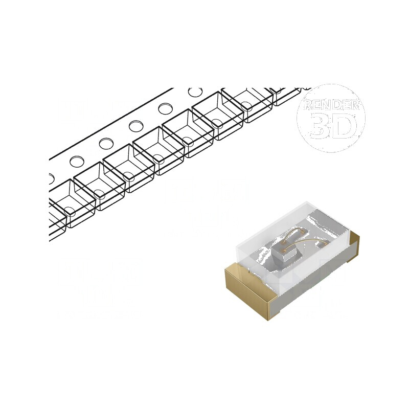 LED SMD 0402 Albastru 50-160mcd 1x0,5x0,5mm 140° 20mA 111mW | Electronic-mag.ro | Componente Electronice
