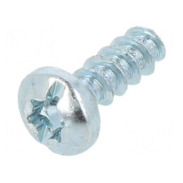 Şurub pentru plastic 2,5x10mm Cap rotund crestat Torx® zincat | Electronic-mag.ro | Componente Electronice