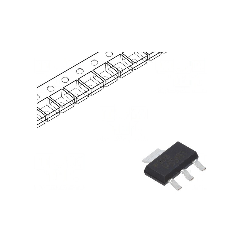 Tranzistor PNP bipolar 80V 1A SC73 SOT223 | Electronic-mag.ro | Componente Electronice