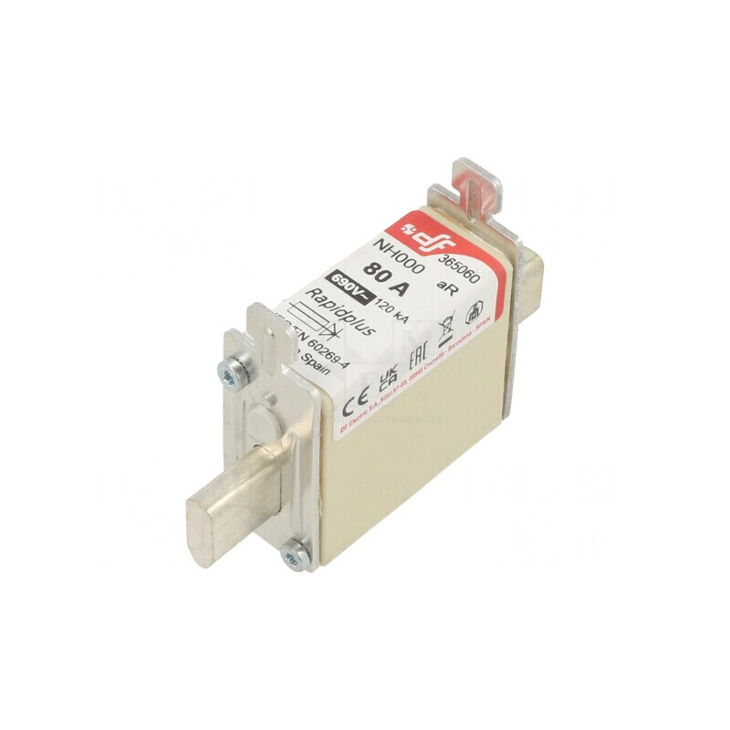Siguranță aR 80A 690VAC 440VDC NH000 argintie | Electronic-mag.ro | Componente Electronice